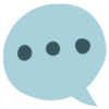 A speech bubble with an ellipsis