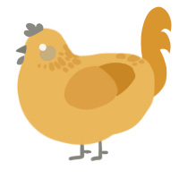 (unnamed), a honey and orange chicken with a neck-speckle pattern