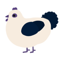 A cream and tumblr chicken