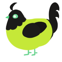 (unnamed), a lime and sable chicken with a head pattern
