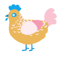 A honey and rose chicken with a half-lace pattern