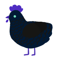 Palindromic, a tumblr and black chicken with a lace pattern