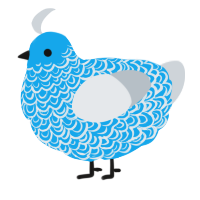 A sky and mist chicken with a double-lace pattern