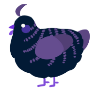 A tumblr and overcast chicken with a half-bar pattern