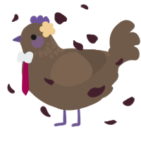 A bark chicken with a neck-speckle pattern
