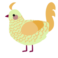 A apple and honey chicken with a lace pattern