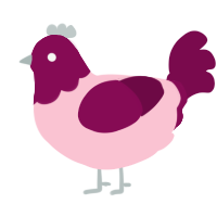 Nerds Gummy Cluster, a rose and wine chicken with a head pattern