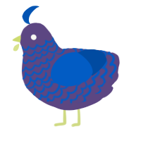 A overcast and ultramarine chicken with a lace pattern