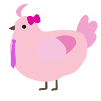 A rose and pink chicken