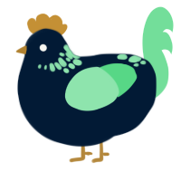 discosoma, a tumblr and spring chicken with a neck-speckle pattern