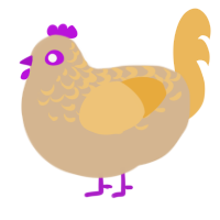 A beige and honey chicken with a half-lace pattern
