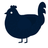 A tumblr chicken with a speckle pattern