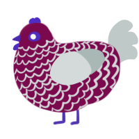 疫病, a wine and silver chicken with a lace pattern