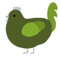 A olive and chartreuse chicken