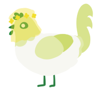 Apple Slices, a white and lemon chicken with a head pattern