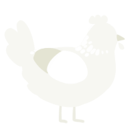 陽, a white chicken with a neck-speckle pattern