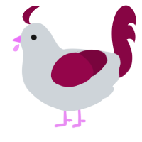 A mist and maroon chicken