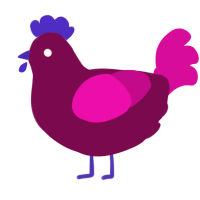 A wine and fuchsia chicken