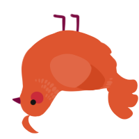 A vermilion chicken with a neck-band pattern