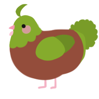 A russet and chartreuse chicken with a head pattern