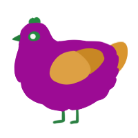 A plum and orange chicken