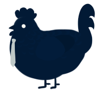 Shoelaces, a tumblr chicken with a half-lace pattern