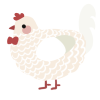 heavy cream, a cream and white chicken with a lace pattern