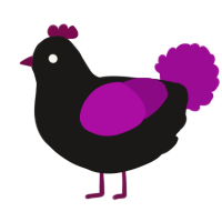 A sable and plum chicken