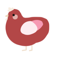 A red and rose chicken