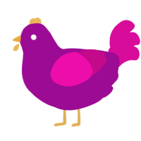 A plum and fuchsia chicken