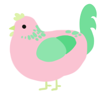 A rose and spring chicken with a neck-speckle pattern