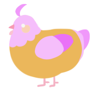 A honey and lavender chicken with a head pattern