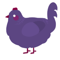 A overcast chicken with a neck-band pattern