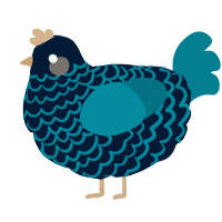 A tumblr and sea chicken with a lace pattern