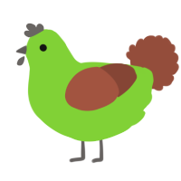 A grass and russet chicken