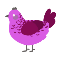 A orchid and wine chicken with a half-lace pattern