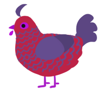 (unnamed), a crimson and overcast chicken with a lace pattern