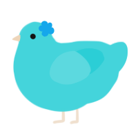 A aqua chicken with a lace pattern