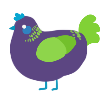 A overcast and grass chicken with a neck-band pattern