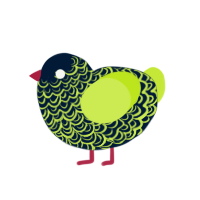 A tumblr and lime chicken with a double-lace pattern