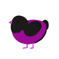 A plum and sable chicken with a head pattern