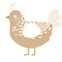 A beige and cream chicken with a half-lace pattern