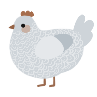 plaster mold, a mist chicken with a double-lace pattern