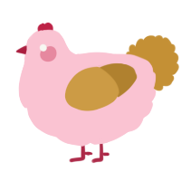 A rose and gold chicken
