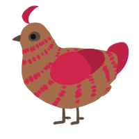 A brown and crimson chicken with a bar pattern