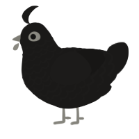 A sable chicken with a lace pattern