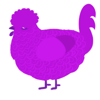 A amethyst chicken with a double-lace pattern