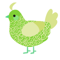 A grass and lemon chicken with a double-lace pattern