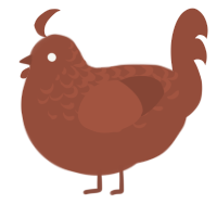 A russet chicken with a half-lace pattern