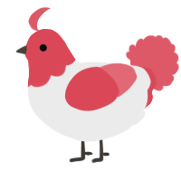 A black and turquoise chicken with a head pattern